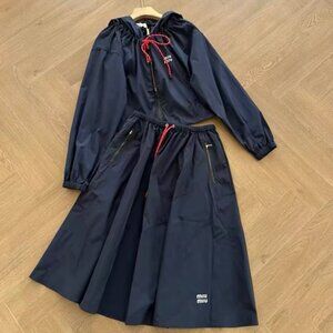 MIUMIU trench coat and skirt set